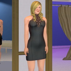 Lacy Black Dress - Female